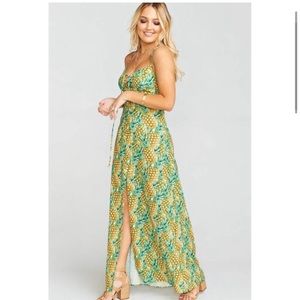NWT Show Me Your Mumu Leyton Pineapple Maxi Dress